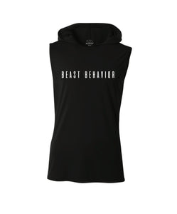 Black Sleeveless Hoodie